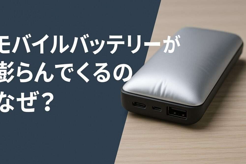 モバイルバッテリーが膨らむ・膨らんできた原因とは?放置NGの理由と対処法