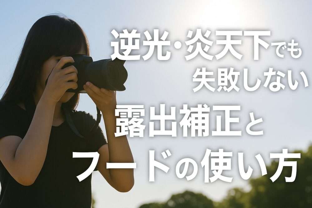 顔が暗くなる？逆光・炎天下でも失敗しない露出補正とフードの使い方