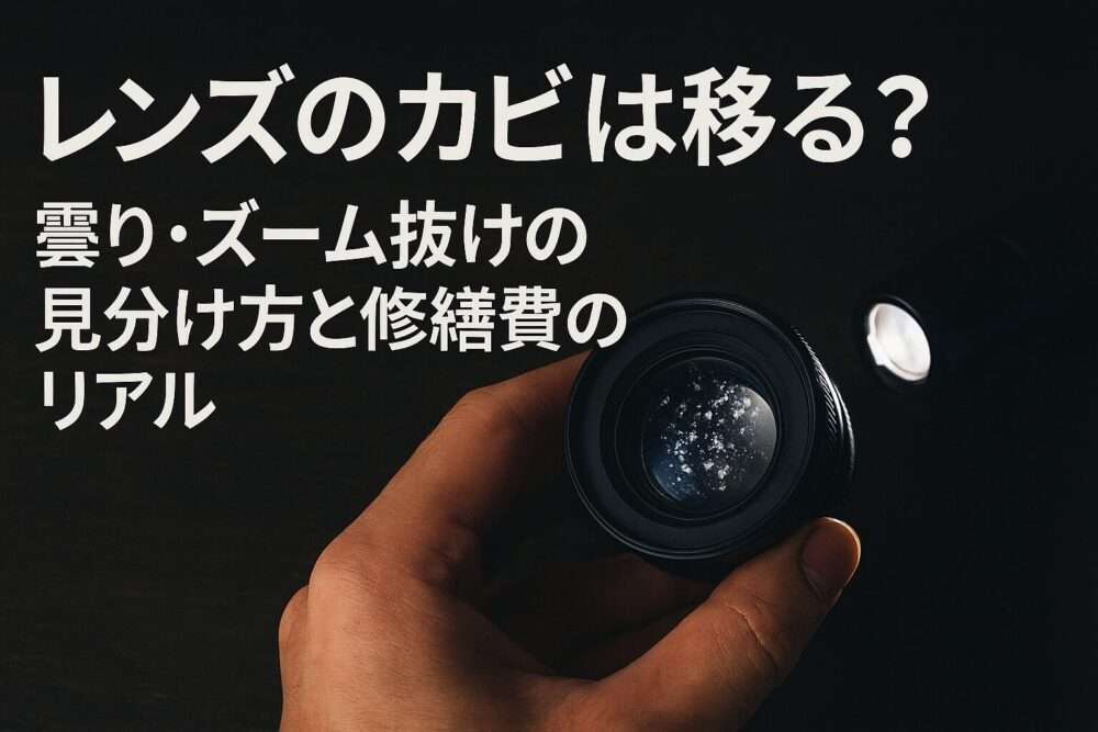 レンズのカビは移る？曇り・ズーム抜けの見分け方と修繕費のリアル